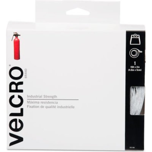 Velcro Brand Reclosable Fastener, 15 ft, 2" Wd, White 90198